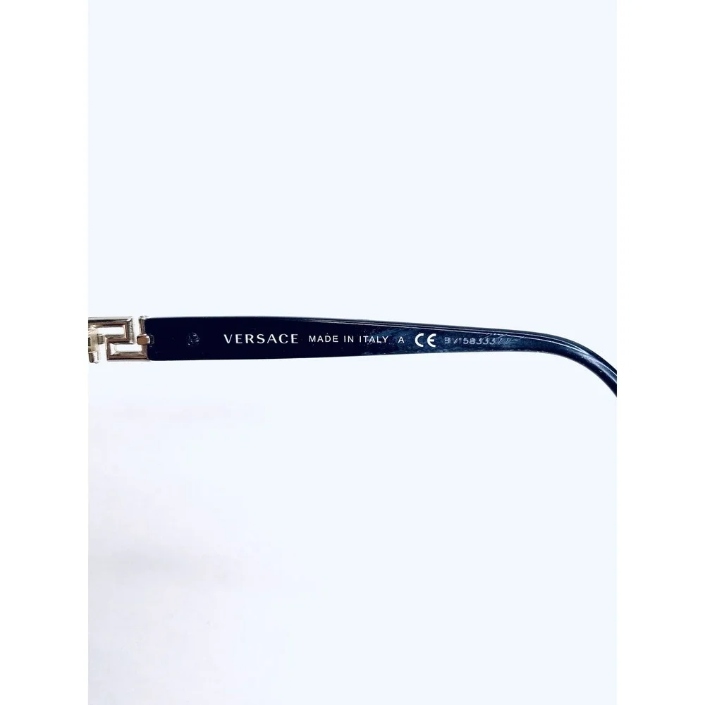 Versace Gold Cat Eye Glasses Studded Black Temple Italy MOD 1226B 1252 52 16 130